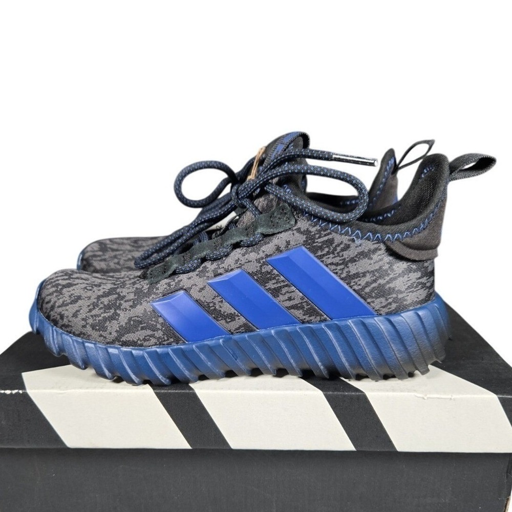 Adidas Kaptir 3.0 Carbon Royal Blue Shoes JQ7334 Youth Size 2